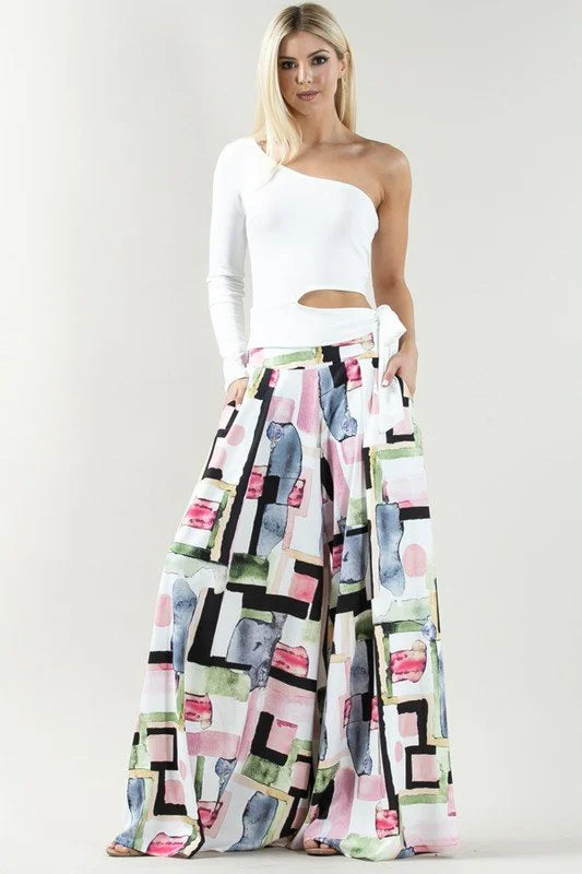 One Shoulder Tie Top
