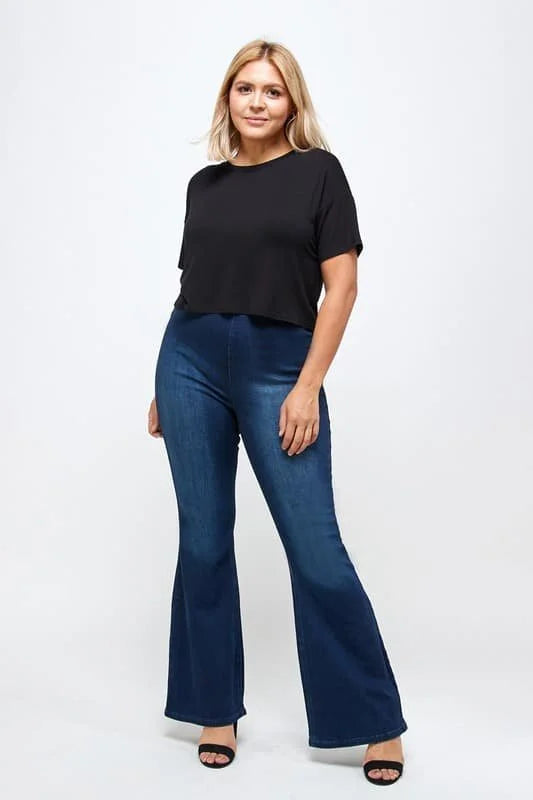Curvy Mid Rise Banded Jeans