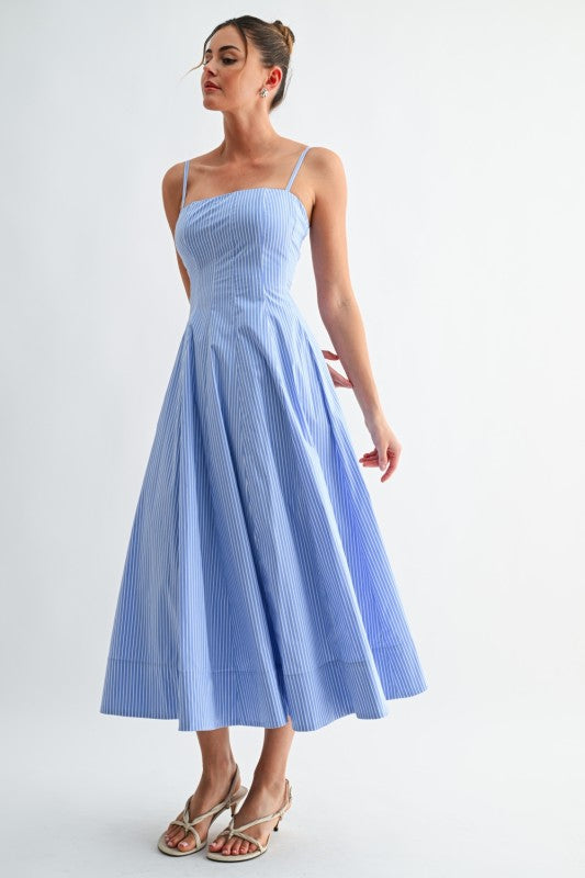 Coastal Stripe Midi Dress