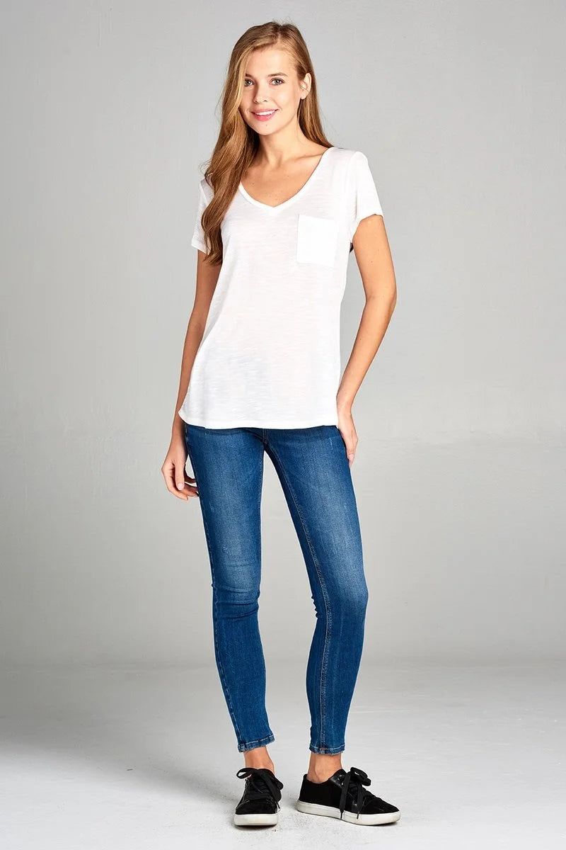 V Cotton Tee Shirt
