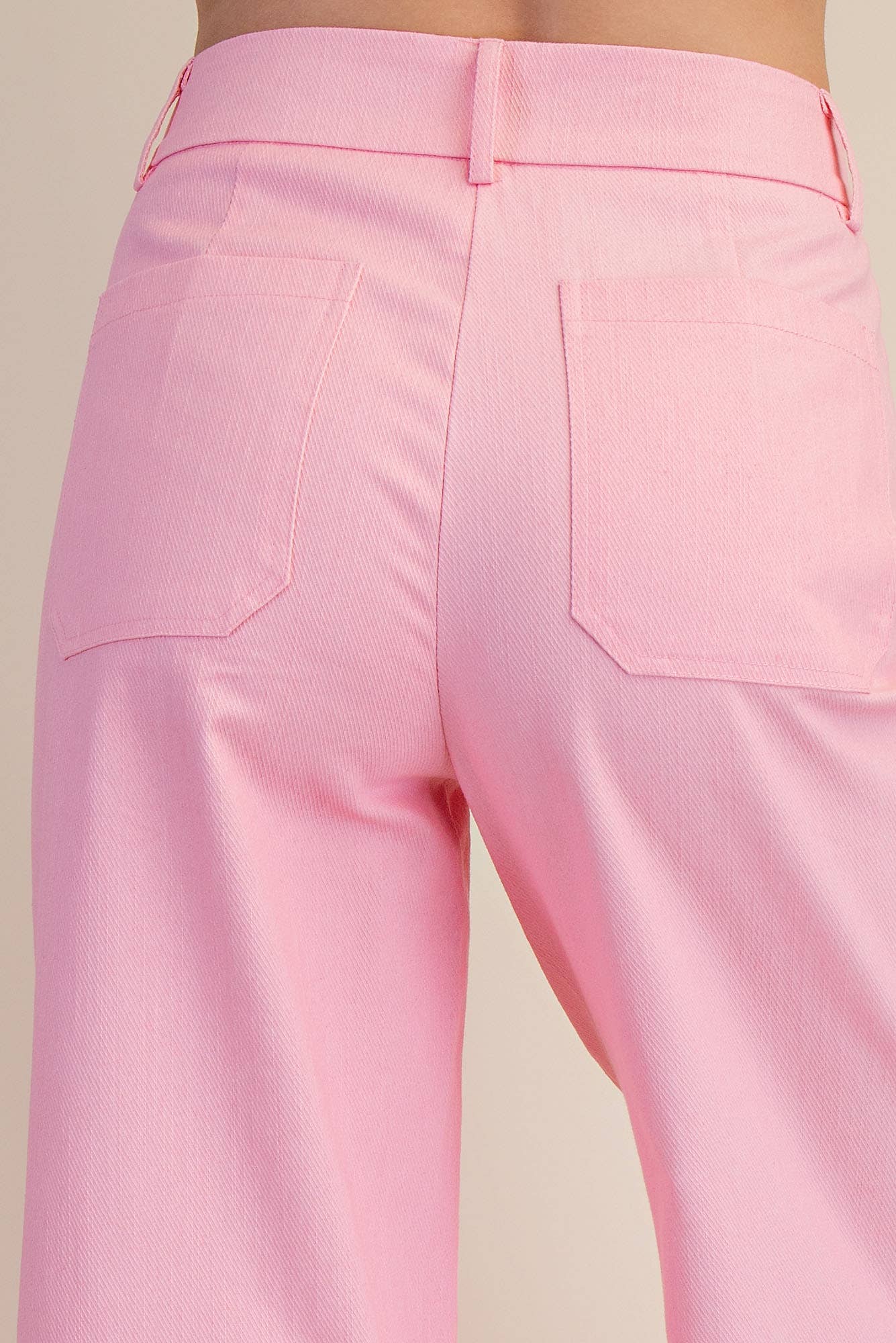 High Rise Front Pocket Wide Leg Jeans
