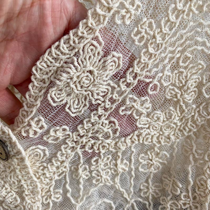 Crochet Lace Long Sleeve Cardigan