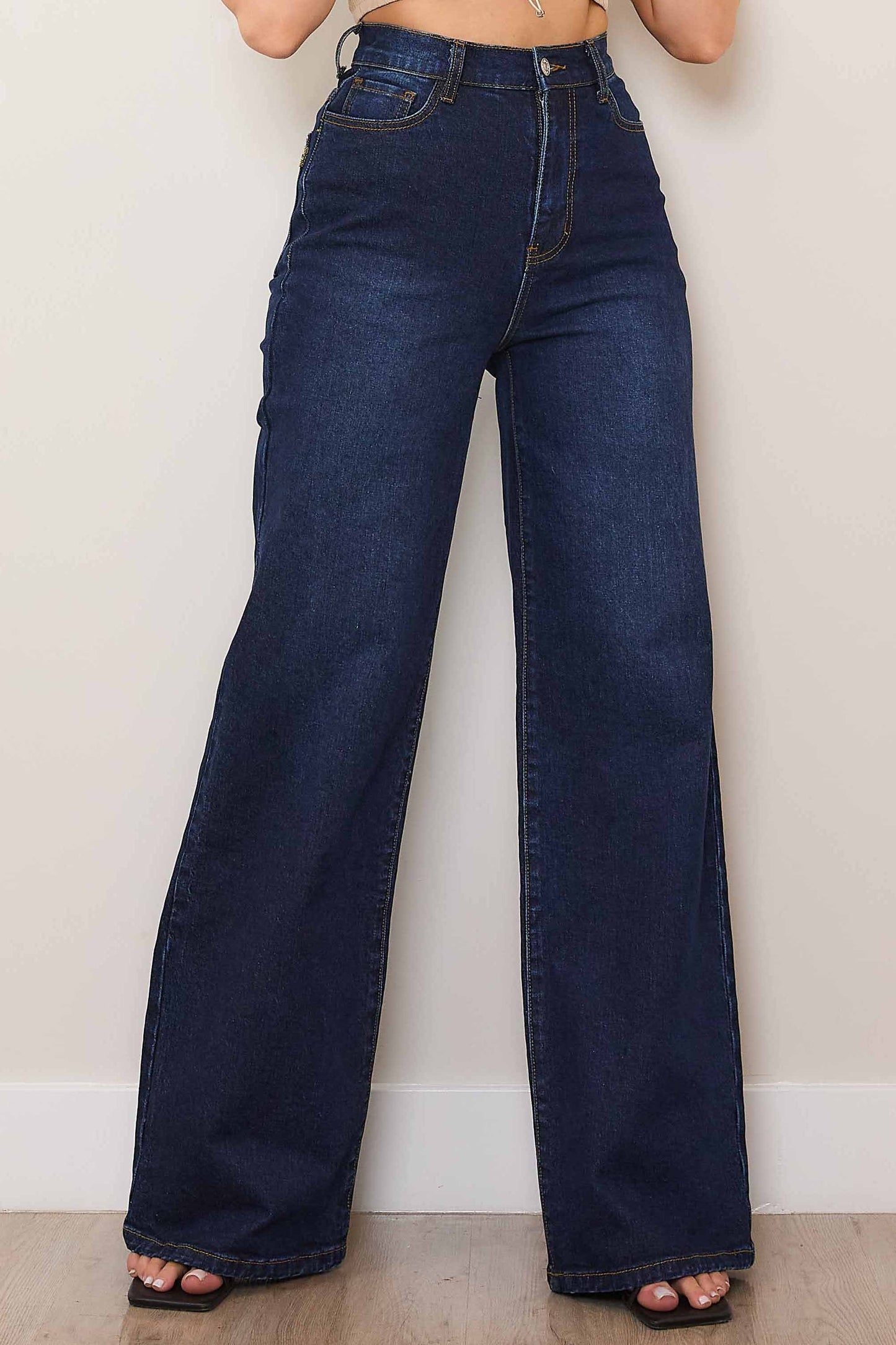 Wide Leg Rigid Comfort Stretch Jeans