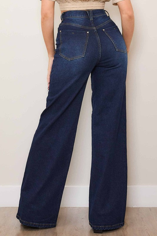 Wide Leg Rigid Comfort Stretch Jeans