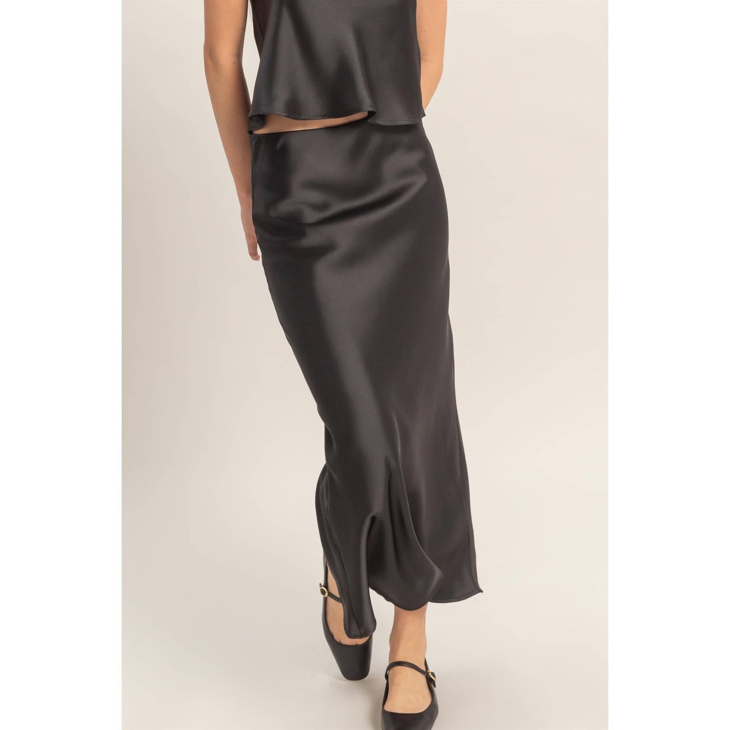 Satin Midi Skirt