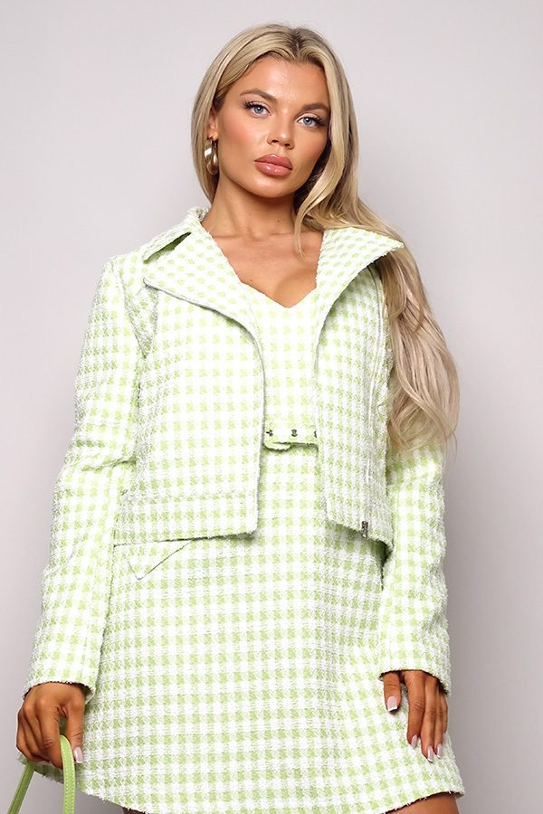 Too Sophisticated Moto Tweed Jacket | SS26