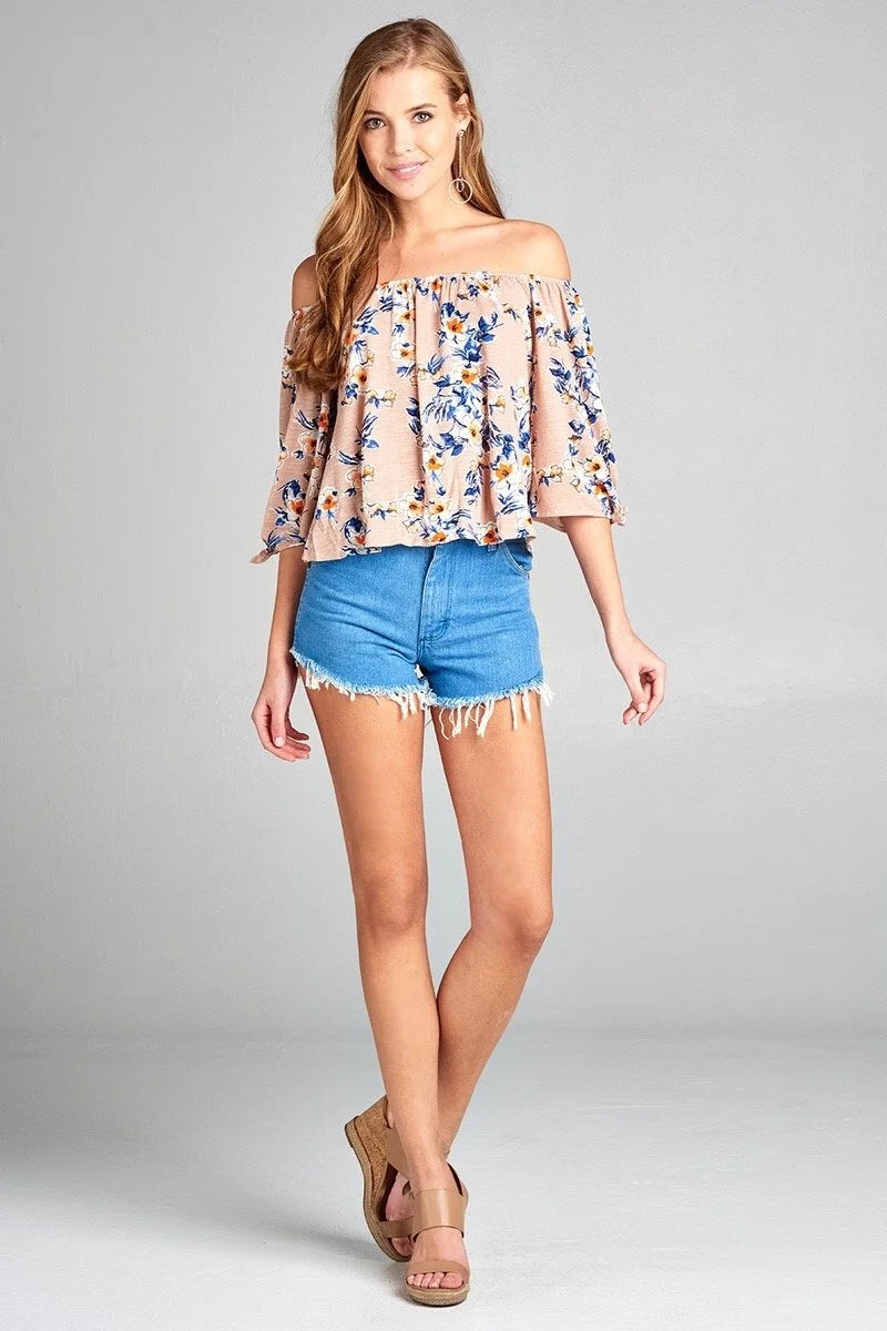 Off the Shoulder Floral Top