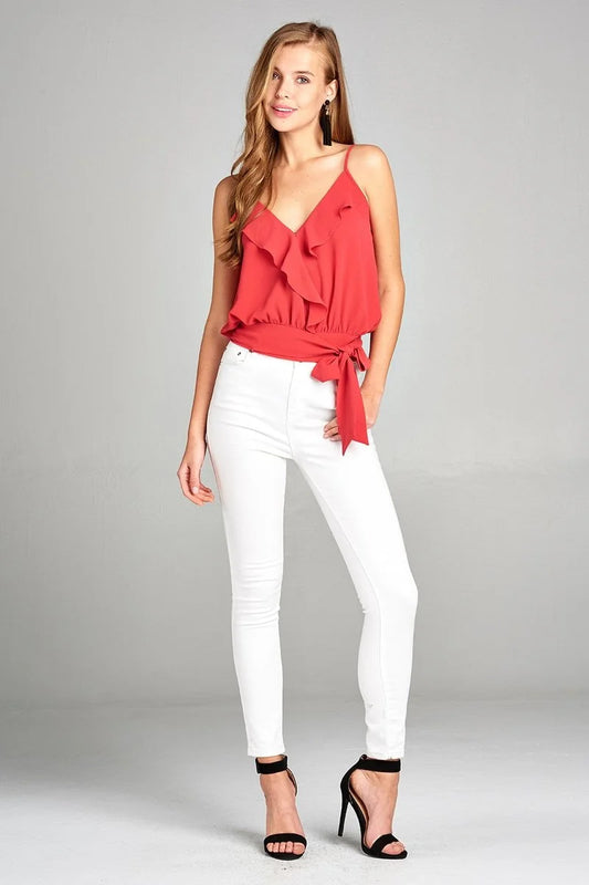 Ruffled High Waist Top