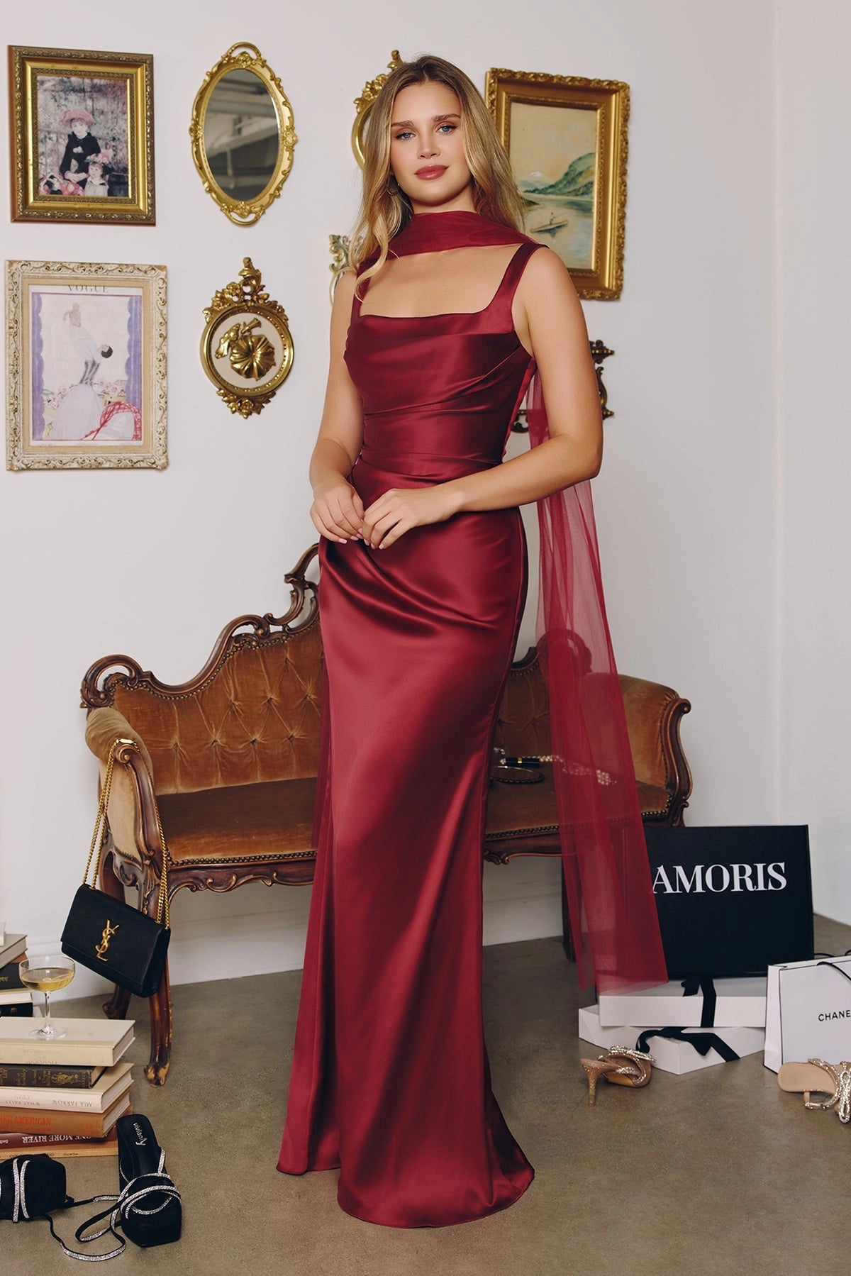 Soft Style Satin Maxi Dress