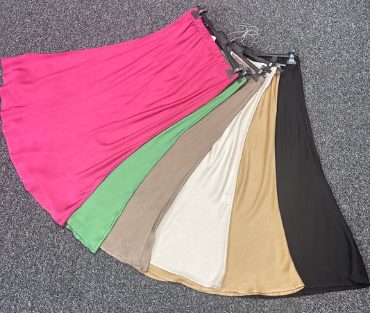 Silky Rayon Bias Cut skirt. SALE! 50% : Magenta / One Size