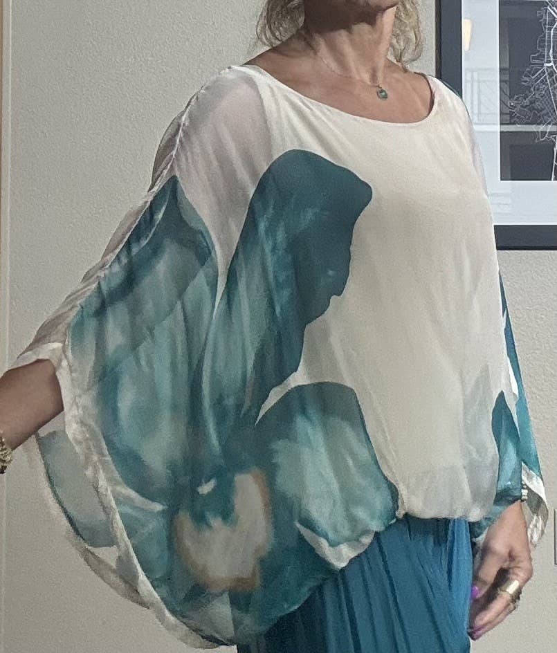 Italian Sublimation Printed Silk Top