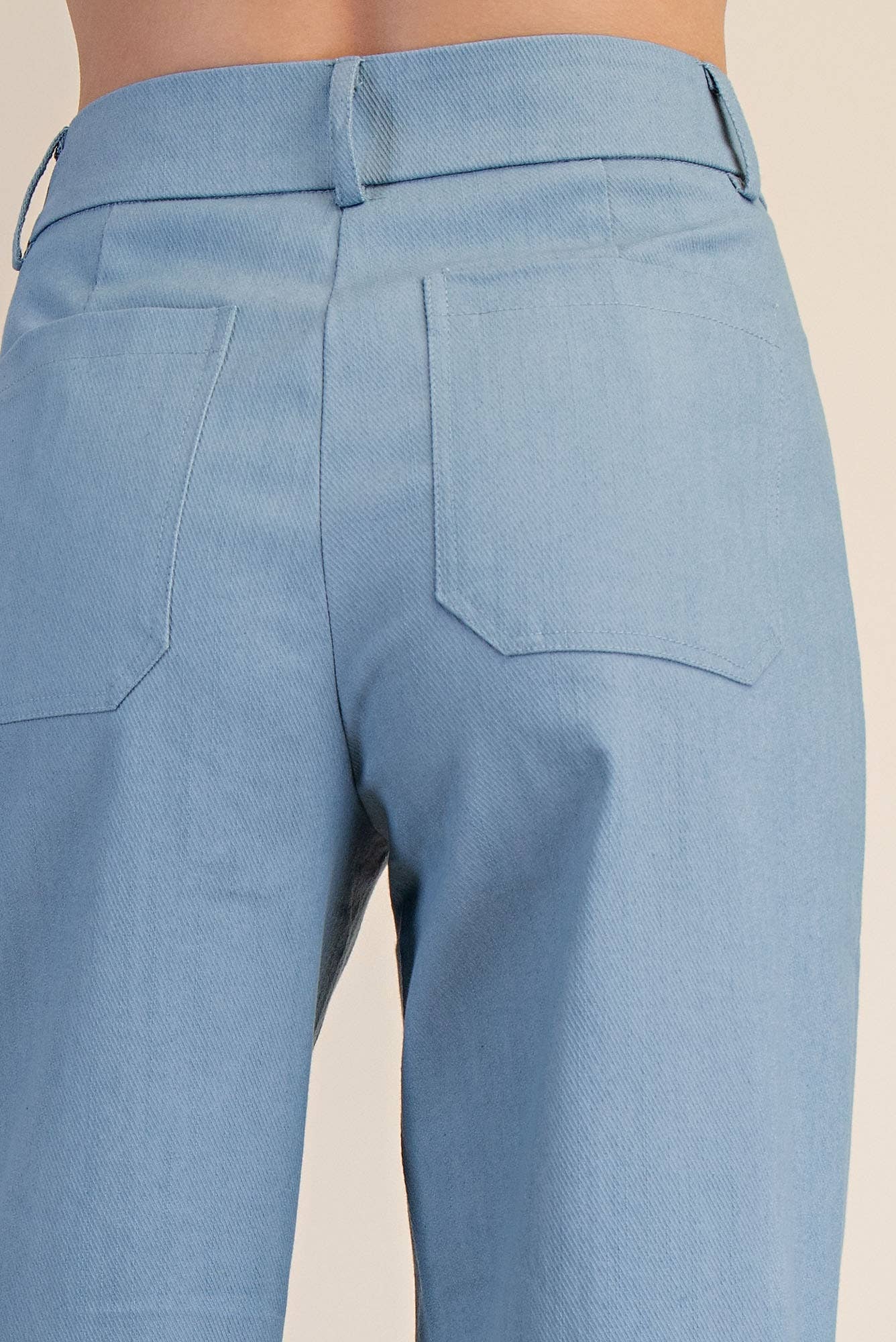 High Rise Front Pocket Wide Leg Jeans